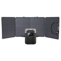 EcoFlow DELTA Portable Power Station (105Ah@12V) Bundle with 110W Monocrystalline Folding Solar Panel
