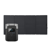 EcoFlow DELTA Portable Power Station (105Ah@12V) Bundle with 400W Monocrystalline Folding Solar Panel