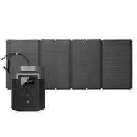 EcoFlow DELTA MAX Portable Power Station (168Ah@12V) Bundle with 160W Monocrystalline Folding Solar Panel