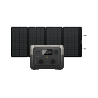 EcoFlow River 2 MAX Portable Power Station (42Ah@12V) Bundle with 160W Monocrystalline Folding Solar Panel