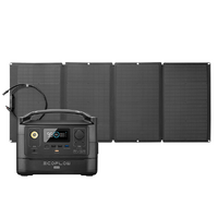 EcoFlow River600 Portable Power Station (24Ah@12V) Bundle with Extra Battery & 160W Monocrystalline Folding Solar Panel