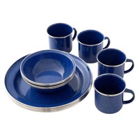 Explore Planet Earth Enamel 12 Piece Camping Dinner Set