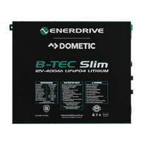 Enerdrive B-TEC 400Ah Slim Metal Case Lithium Battery