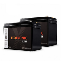 Exotronic Twin Pack 12V 200Ah Alpha IP67 Smart Bluetooth Lithium Batteries