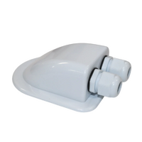 Cable Entry Cover - 2 Gland White Lightweight ABS