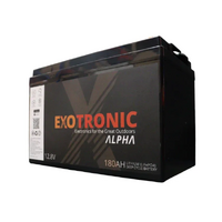Exotronic 12V 180Ah Alpha IP67 Smart Bluetooth Lithium Battery