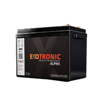 Exotronic 12V 200Ah Alpha IP67 Smart Bluetooth Lithium Battery