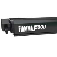 Fiamma F80s 2.9-4.25m Deep Black Cassette / Royal Grey Fabric Box Awning