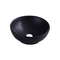 NCE 320mm Black Ceramic Round Basin 