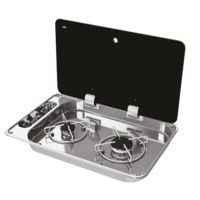 NCE CAN 2 Burner Rectangular Hob-Unit, Piezzo Ignition