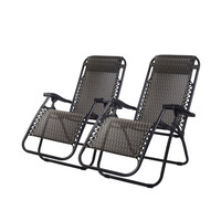DZ Grey Zero Gravity Outdoor Reclining Chairs - set of two