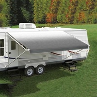 Carefree Fiesta 3.35-6.1m Silver Shale Rollout Awning with LED Lightbar (No Arms)