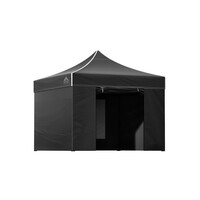 Instahut 3x3m Outdoor Gazebo with Walls - Black