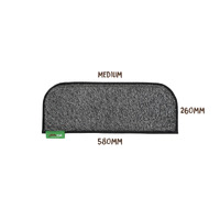 Muk Mat Grey Rounded Medium Caravan Step Mat, 26 x 58cm