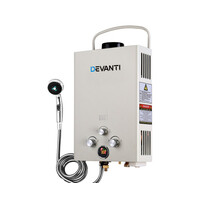 Devanti Grey Portable Gas Water Heater