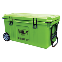 Hulk 4x4 75L Portable Ice Cooler Box On Wheels & Folding Handle