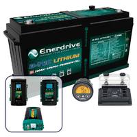 Enerdrive B-TEC 200Ah Lithium Battery, Charger, Inverter & Monitor Bundle