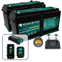 Enerdrive B-TEC 2 x 200Ah Lithium Battery, Charger, Inverter & Monitor Bundle