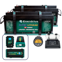 Enerdrive B-TEC 2 x 300Ah Lithium Battery, Charger, Inverter & Monitor Bundle