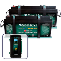 Enerdrive B-TEC 2 x 300Ah Lithium Battery & 60A AC Charger Bundle