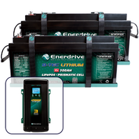 Enerdrive B-TEC 2 x 300Ah Lithium Battery & Charger Bundle