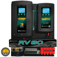 Enerdrive 40A AC & DC RV80 DIY Installation Kit, with ePRO Plus Battery Monitor & Fuse Block