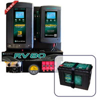 Enerdrive 40A AC & DC RV80 DIY Installation Kit, with ePRO Plus Battery Monitor & 100Ah B-TEC Lithium Battery