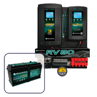 Enerdrive 40A AC & DC RV80 DIY Installation Kit, with ePRO Plus Battery Monitor, Fuse Block & 200Ah B-TEC Lithium Battery