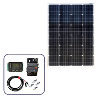 Enerdrive 150W Squat Solar Panel with Installation Kit