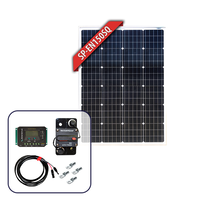 Enerdrive 150W Squat Solar Panel with Installation Kit
