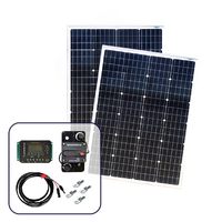 Enerdrive 2 x 150W Squat Solar Panel with Installation Kit