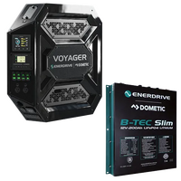 Enerdrive Voyager System 3000W/100A Inverter-Charger & 40DC with Simarine SCQ50 & 200Ah Slim, Left Side