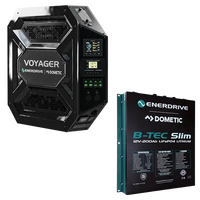 Enerdrive Voyager System 3000W/100A Inverter-Charger & 40DC with Simarine SCQ50 & 200Ah Slim, Right Side