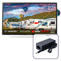 Englaon 22’’ Full HD Smart 12V TV With Built-in DVD Player & Chromecast & Bluetooth Android 11