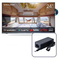 Englaon Frameless 24" Full HD Android Smart 12V TV With Built-in DVD player and Chromecast