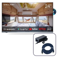 Englaon Frameless 24" Full HD Android Smart 12V TV With Built-in DVD player and Chromecast