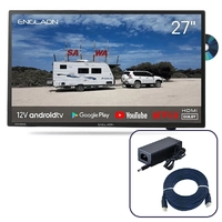 Englaon 27’’ Full HD Android Smart 12V TV with Built-in DVD player & Chromecast