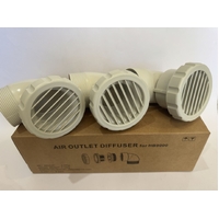 Cool-J Air Outlet for HB9000 Underbunk Air Conditioner, White