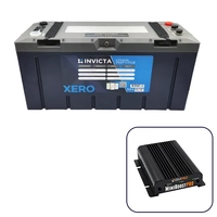Invicta 12V 200Ah Lithium Battery with Bluetooth + BMPRO 30Ah 12V DC to DC Battery Charger with Solar Input