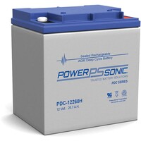 Power-Sonic 12V 26Ah AGM Deep Cycle Battery