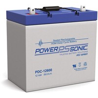 Power-Sonic 12V 59Ah AGM Deep Cycle Battery