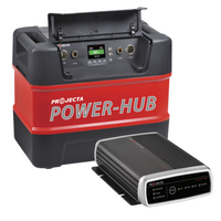 Projecta PH125 12V Portable Power-Hub & IDC25 Automatic 9-32V 25A 3 Stage DC/Solar Battery Charger Bundle