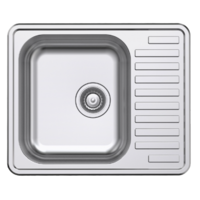 NCE 585mm One Piece Square Stainless Steel Sink with Off-centre Drain
