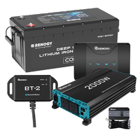 Renogy 200Ah Pioneer Lithium Battery, 50A DC-DC Charger, 2000W Inverter & Bluetooth Module