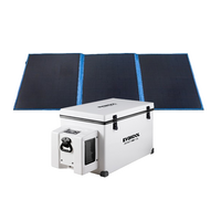 Evakool Fibreglass 110 Litre Fridge Freezer & EvaPower 150 Watt Solar Blanket Pack