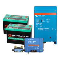 Revolution Power Freedom Camping Bundle with 2 x 100Ah Low Draw Lithium Batteries & Victron 30A DC-DC Charger, 1300W Inverter Charger & 500A Shunt