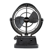 Supex Black 12/24V Caravan Fan