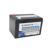 Invicta 12V 12Ah Lithium Battery with 4 Series Functionality