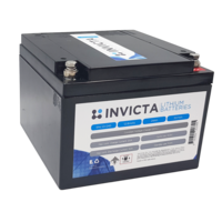 Invicta 12V 24Ah Lithium Battery with 4 Series Functionality