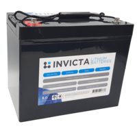 Invicta 12V 75Ah Lithium Battery with 4 Series Functionality